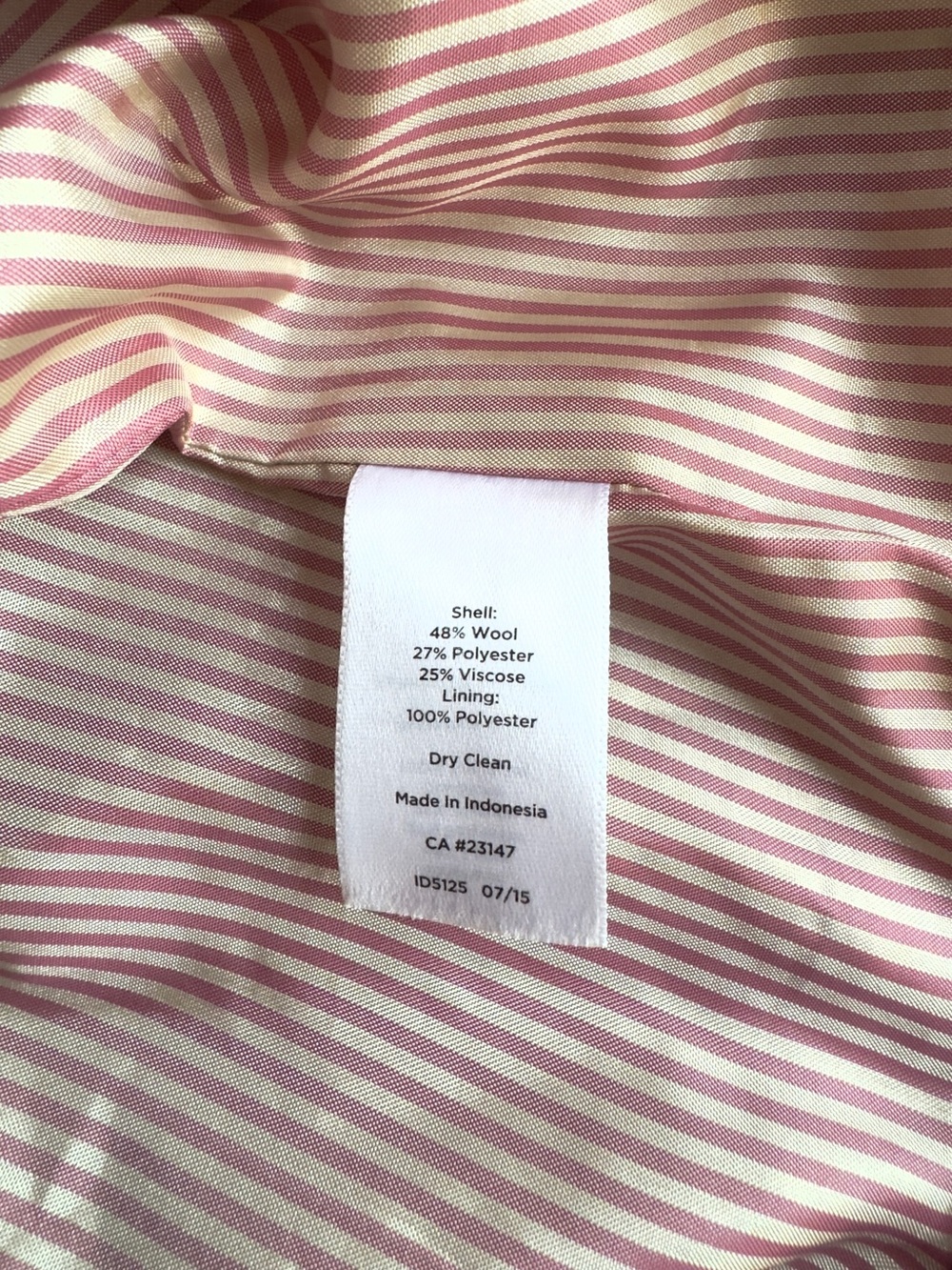 Talbots Fuchsia Wool-Blend Blazer Jacket 18W - Picture 4 of 4